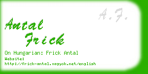 antal frick business card